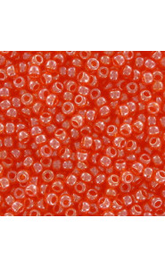 Miyuki rocailles Perlen 11/0 - Transparent orange luster 11-165